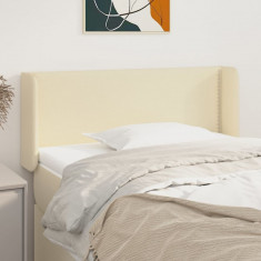 vidaXL Tăblie de pat cu aripioare crem 93x16x78/88 cm piele ecologică