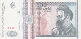 ROMANIA 500 lei 1992 Orientare filigran (fata) aUNC