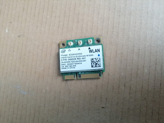 wifi DELL LATITUDE E6520 E6510 E6420 Centrino Ultimate-N 6300 633ANHMW trei antene