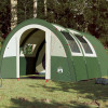 VidaXL Cort de camping tunel pentru 4 persoane, verde, impermeabil