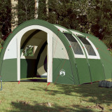 VidaXL Cort de camping pentru 4 persoane, verde, impermeabil