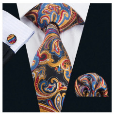 Set cravata + batista + butoni - matase - model 90