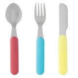 Set Tac&acirc;muri, Honey Baby, Lingură Furculiță și Cuțit, Otel Inoxidabil, Multicolor, 3 Bucăți, Oem