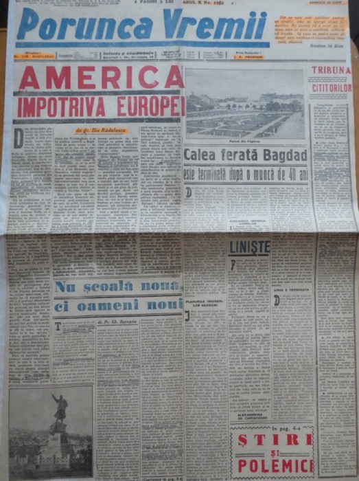 Ziarul Porunca Vremii, 21 iunie 1942, Frontul de Rasarit