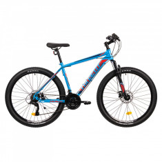 Bicicleta MTB Colinelli COL05, Marimea M, 27.5 inch, Albastru, Schimbator Shimano, 21 Viteze, Cadru foto