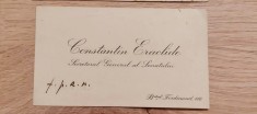 Carte de vizita Constantin Eraclide foto