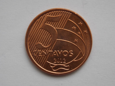 5 CENTAVOS 2012 BRAZILIA-AUNC foto