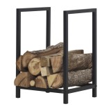 Suport lemne de foc Torsas 40 x 30 x 50 cm otel negru [en.casa] HausGarden Leisure, [en.casa]