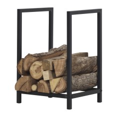 Suport lemne de foc Torsas 40 x 30 x 50 cm otel negru [en.casa] HausGarden Leisure