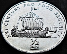 Moneda FAO 1/2 CHON - COREEA de NORD, anul 2002 * cod 398 - UNC DIN FASIC!
