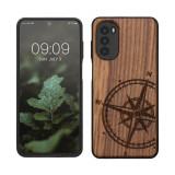 Husa kwmobile pentru Motorola Moto G52/Moto G82 5G, Lemn, Maro, 58541.01, Carcasa