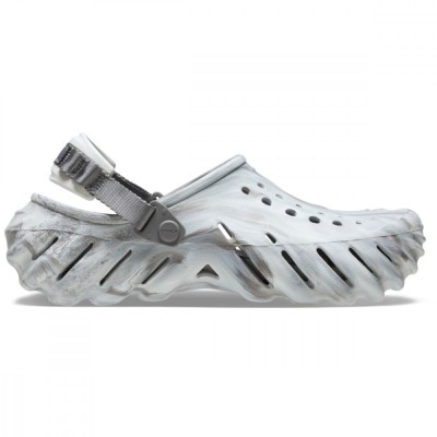 Saboti Crocs Classic Echo Marbled Clog Alb - Moonlight/Multi foto