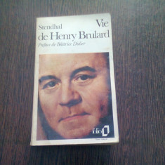 VIE DE HENRY BRULARD - STENDHAL (CARTE IN LIMBA FRANCEZA)