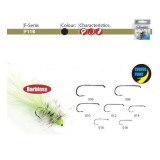Carlige Gamakatsu F11B BL Nr. 16, Forjat, Musca, 25 Bucati/Plic, Negru, Carlig Pescuit Musca Uscata/Nimfa Usoara