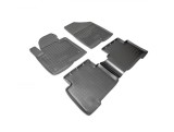 Covorase Cauciuc Tip Tavita Hyundai Santa Fe IV 2018-2023 + Protectie Tunel Spate ALM Negru