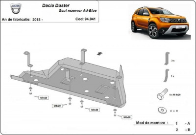 Scut rezervor AdBlue metalic Dacia Duster III 4x4 2018-prezent foto