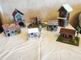 Diorama casute decor rustic case traditionale romania italia bodega carciuma medievala, macheta cetate sau proiect scolar, 1:32