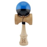 Kendama X Originala, Profesionala, Cyrax, Big Cups V2, Super Sticky cu Cupe Mari, Rulment Metalic, din lemn 18 cm, Ata 55 cm, Albastru/Negru