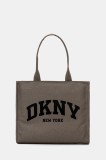 Dkny poșetă HADLEE LOGOARCH culoarea verde, R51AGJ50