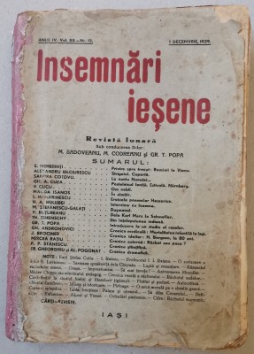 1939 INSEMNARI IESENE 2 reviste M. Sadoveanu M. Codreanu Gr. T. Popa foto