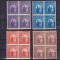 ROMANIA 1943 LP 154 III DUCA VODA BLOCURI DE 4 TIMBRE MNH