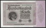 GERMANIA 100000 / 100.000 MARCI / MARK 1923 [7] P- 83a.1 , fara T , Serie : S 03998636 , UNC , necirculata
