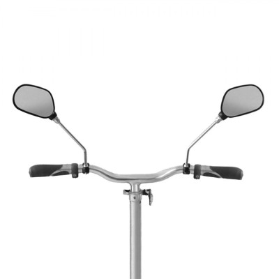 Set Oglinzi Bicicletă, Bandă Reflectorizantă, Schelet Metalic Plastic, Negru, 2 Bucăți foto