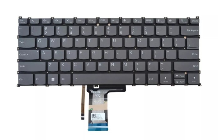 Tastautra Laptop, Lenovo, IdeaPad Slim 3 14IAH8 Type 83EQ, iluminata, gri, layout US