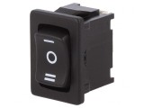 Rocker Switch SP3T ON-OFF-ON 6A 250V Black IP40