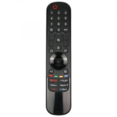 Telecomanda pentru Smart TV LG AN-MR21GA, infrarosu, x-remote, Netflix, Disney+, Prime Video, Negru foto