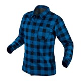 Camasa de lucru din flanela albastru marin, 100% bumbac, XXL