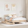 Gossi cadru de pat fara saltea, 135x190 cm, lemn masiv de pin