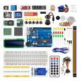 Cumpara ieftin Pachet compatibil Arduino Uno R3 + 24 componente electronice