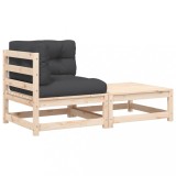 Cumpara ieftin Canapea coltar de gradina, cu perne si taburet