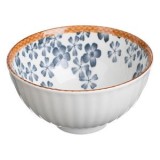 Bol decorativ din portelan cu model floral, 250 ml, Alb, CMCLASS