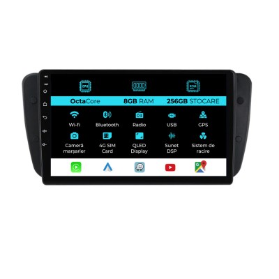 Navigatie Dedicata Seat Ibiza (2008-2016), 9Inch 8Gb Ram, 256Gb Stocare, Carplay foto