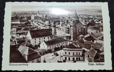 Carte postala, Targu Mures, vedere generala, perioada interbelica foto