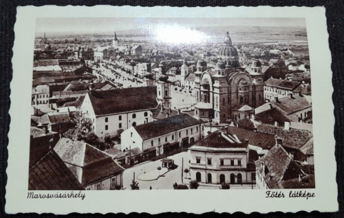 Carte postala, Targu Mures, vedere generala, perioada interbelica