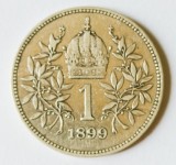 AUSTRIA 1 COROANA 1899 KRONE KORONA ARGINT VF+++ XF ( CITITI DESCRIEREA )