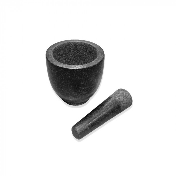 Mojar cu pistil din granit, 12cm negru, Kinghoff