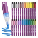 Set 24 markere acrilice Maaleo, culori intense, varf 4 mm
