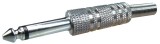 Conector jack 6,3mm, mono, tata, argintiu, pe cablu - 121161
