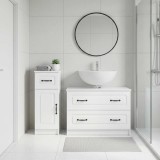 Cumpara ieftin Set de dulapuri pentru baie, 2 piese UTRECHT Alb foarte lucios