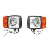 Set lampi fata cu semnalizare st/dr JCB 3CX, 3DX 12-24V cod OEM 700/50055, 700/50056, 700/50119, 700/38400