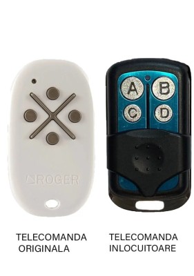 Telecomanda inlocuitoare poarta garaj de 2 si 4 canale cod fix 433.92MHz Roger M80 compatibila cu originalul (846) foto