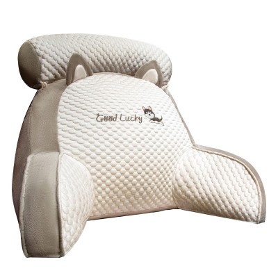 Pern&amp;Auml; cozypup, sp&amp;Auml;tar pentru pat cu suport lombar, material moale din plus, model c&amp;Auml;&amp;Aring;&amp;pound;elu&amp;Aring;, 60x40 cm, gri foto