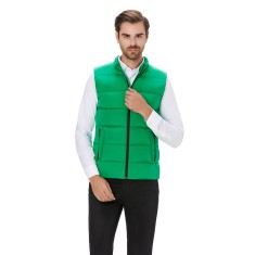 Vesta barbati slim verde cu puf V031