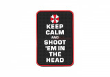 PATCH CAUCIUC - KEEP CALM AND SHOOT - COLOR