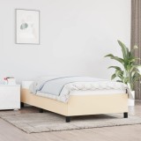 Cumpara ieftin Cadru de pat fără saltea cremă 90x200 cm țesătură