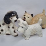 Set 3 catei - bibelouri portelan, ceramica, vechi, vintage